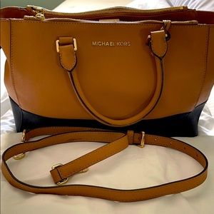 Michael Kors two tone handbag with shoulder strap